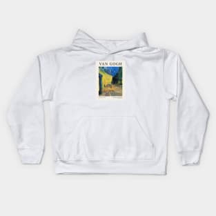 Van Gogh Cafe Terrace At Night Exhibition Kids Hoodie